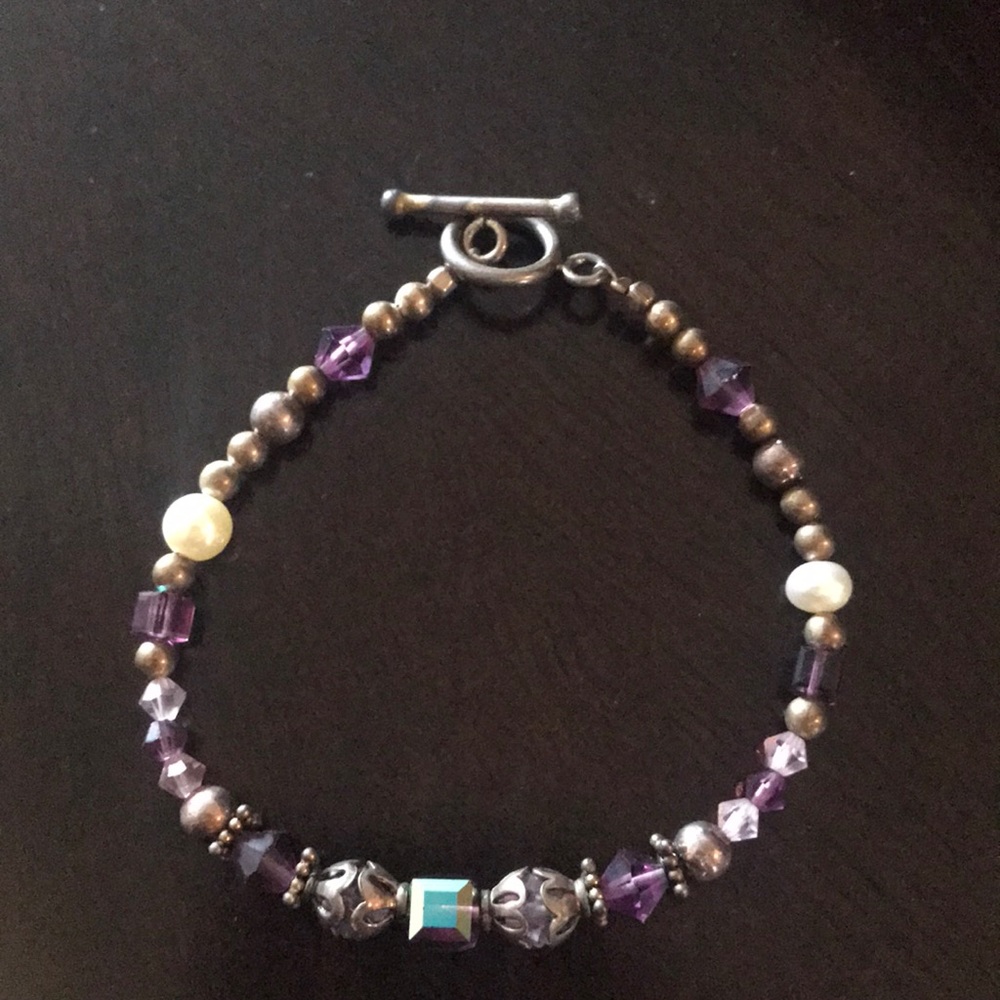 Beautiful purple beaded bracelet